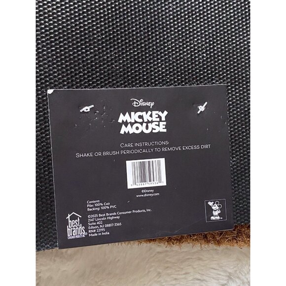Disney Mickey Minnie Mouse Coir Door Mat 18x30” Outdoor Rug WELCOME  Hello Bye - Picture 7 of 9